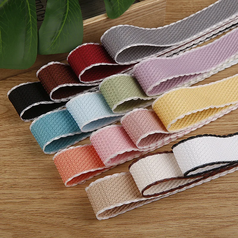 

Cotton Fabric Ribbons 7mm 10mm 16mm 25mm 38mm 50Yards For Christmas Make Hair Bow Corsage Accessories Carfts Packing Material