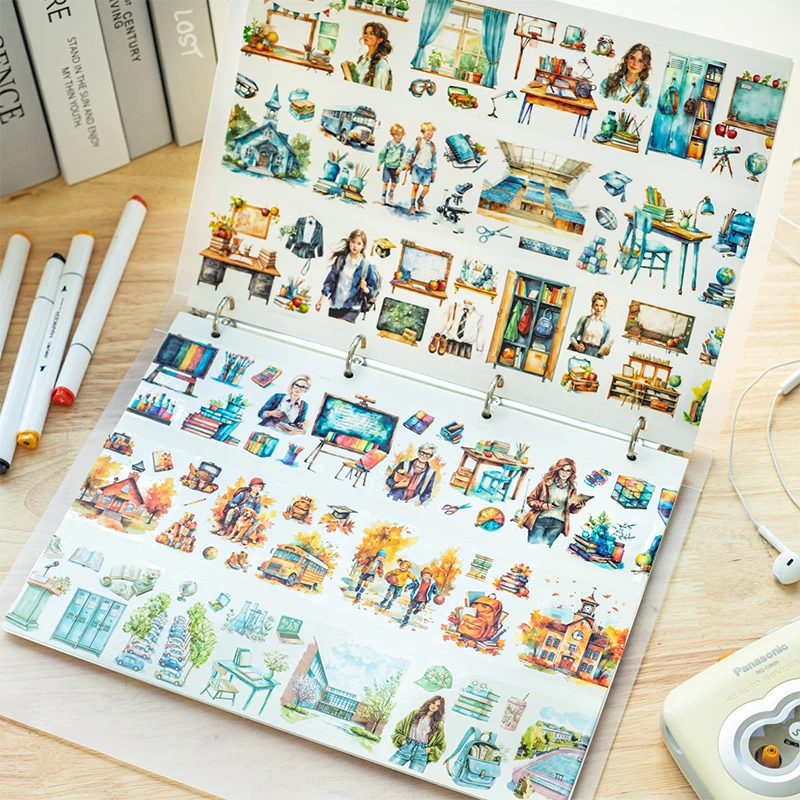 60 мм * 2 м ПЭТ-ленты серии Campus Life наклейки для творчества клей ручного счета ручная