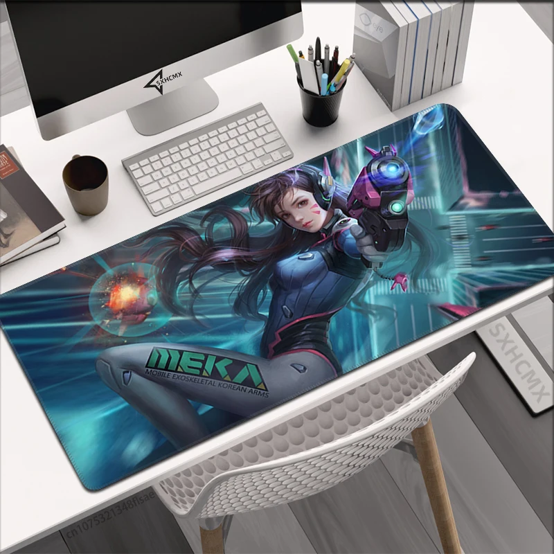 Фото Коврик для мыши Gamer Overwatch D.Va Компьютерный ноутбук Аниме Коврик для мыши с клавиатурой XXL Большой коврик для мыши Клавиатуры геймеров Decoracion Настольный коврик №1