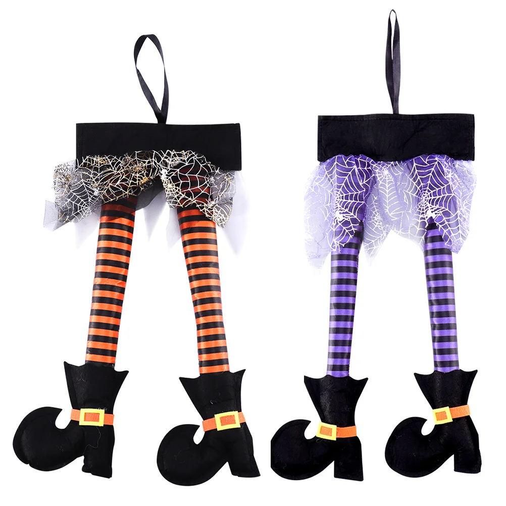

Coat Hanger Pendant Halloween Festival Hanging Ornaments Witch Leg Cloth Adornment Style