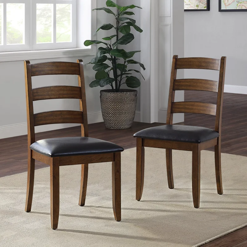 

Better Homes & Gardens Granary Modern Farmhouse Ladderback Dining Chairs, Set of 2, Aged Brown Ash dining chairs furniture