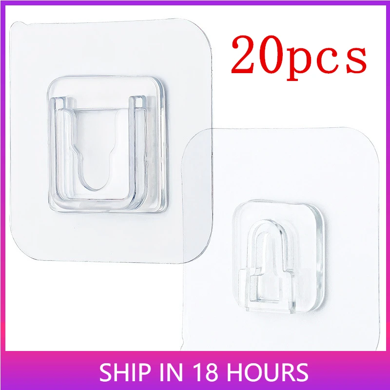 

Double-Sided Adhesive Wall Hooks Hanger Strong Hooks Suction Cup Sucker Wall Storage Holder for Kitchen Bathroom Accessories