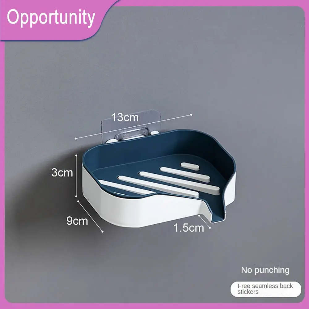

Creative Punch-free Draining Storage Rack Removable Soap Box Bathroom Double-layer Household Shelf Home Bathroom Storage 1pc