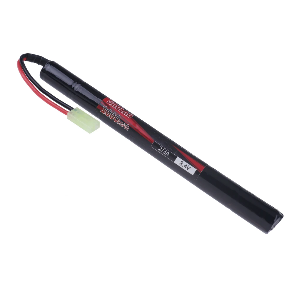 Фото Аккумулятор NiMH 8.4V 1600mAh для страйкбольного автомата SCAR-L MP5K AEG, тип «бабочка» (Nunchuck) с мини-разъемом Tamiya №5