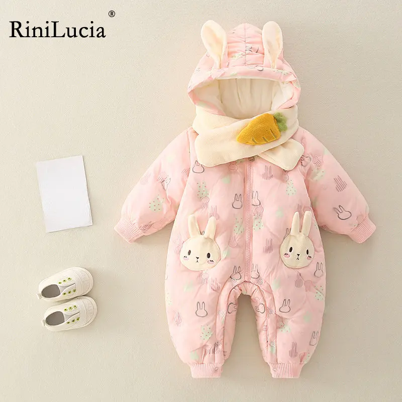 

2022 милые детские комбинезоны rinilled, комбинезон для новорожденных, флисовый комбинезон с принтом для маленьких девочек, осенне-зимний комбин...