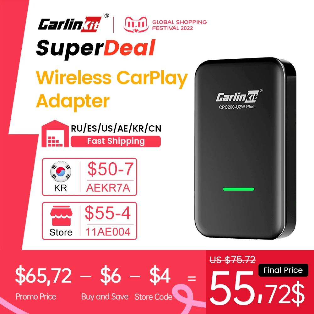 Продажа Carlinkit Apple Carplay беспроводной донгл 3,0, автомобильная фотосессия для Audi, Mazda, Porsche, Volkswagen, Volvo, Citroen, Nissan, Mercedes Box