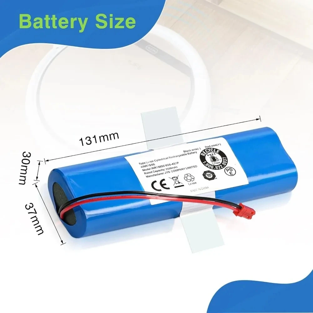 Фото Аккумулятор 14.8V 12800mAh литиевый для роботов-пылесосов ILIFE V3s Pro, V50, V5s Pro, V8s, V80 Max, B5 Max, S5 Pro, X750 №3