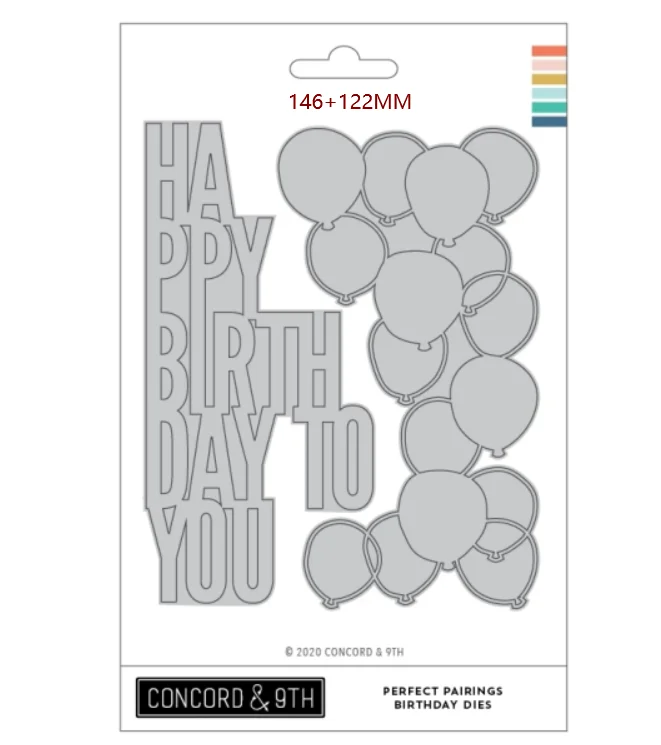 

Perfec tPairings Birthday Metal cutting dies cut die mold card Scrapbook paper craft knife mould blade punch stencils