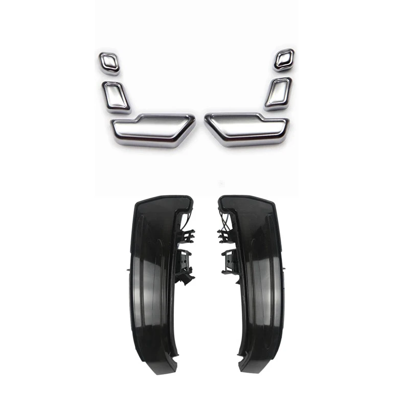 

2 Pcs Car Rearview Mirror Indicator Led Dynamic & 6 Pcs Car Door Seat Adjust Button Switch Cover