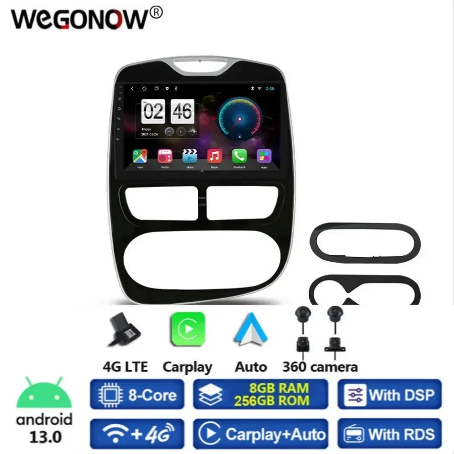 Панорамная камера 360 CanBus 8G + 256G Android 13.0 Автомобильный DVD-плеер GPS WIFI Bluetooth 5.0 RDS Радио