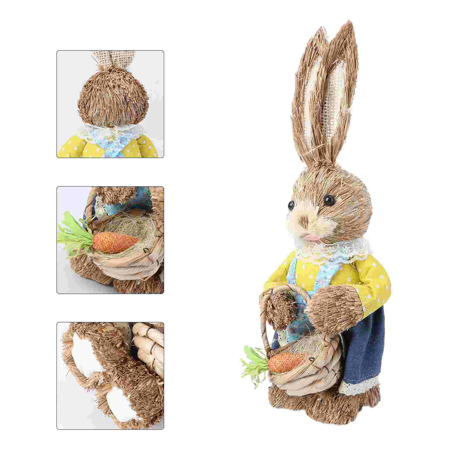 

Rabbit Decor Bunny Simulated Ornament Easter Adornment Delicate Crafts Ornaments Decorations