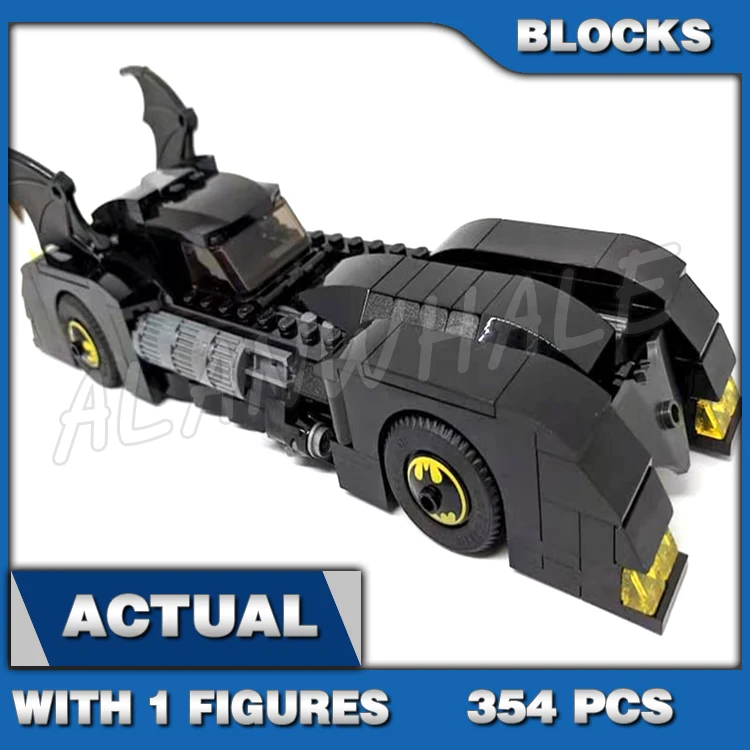 

354pcs Super Fighter Batmobile Car Pursuit of The Joker Flame Exhaust 11351 Building Blocks Toy Compatible With Model