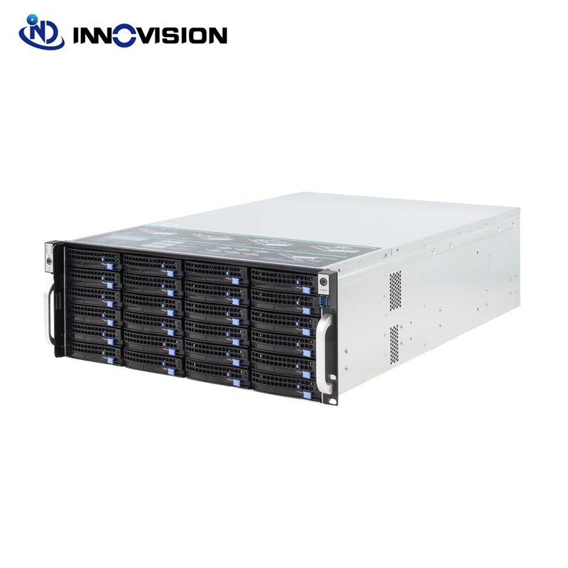 

High quality 4U 24 HDD Hotswap bays rack mount server chassis