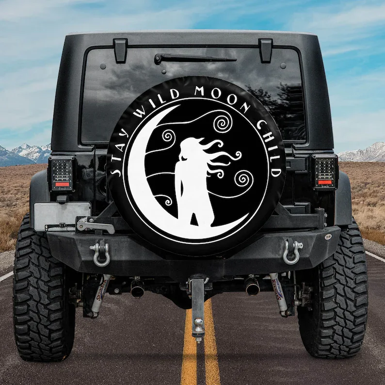 

Stay Wild Moon Child Spare Tire Cover For Car - Car Accessories, Custom Spare Tire Covers Your Own Personalized Design,