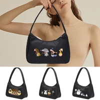 2022 new underarm bags women handbags zipper shoulder pouch all match youth commute organizer bags clutch cartoon pattern