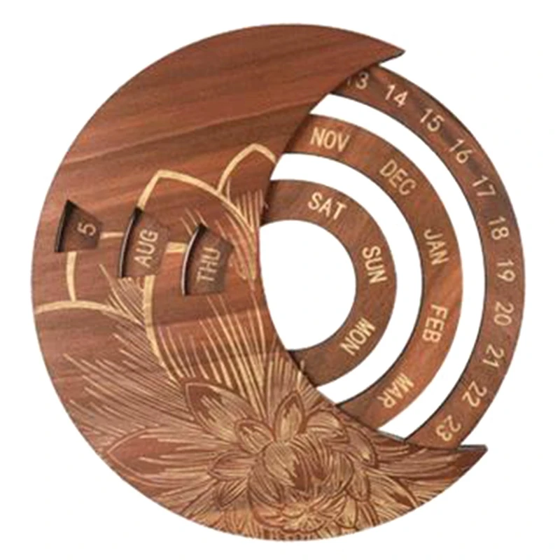

Calendar Wooden Everlasting Perpetual Wall Hanging Crafts Decorative Xmas Gift Christmas Advent Calendars
