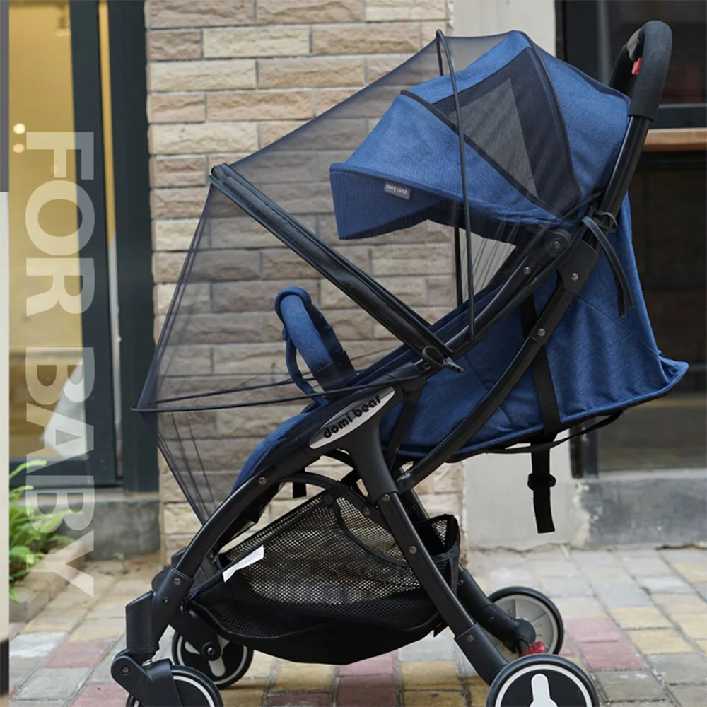 Full Cover Mosquito Net Cover Of Baby Stroller Is Added With Densified Mosquito Net Gauze For Baby Stroller