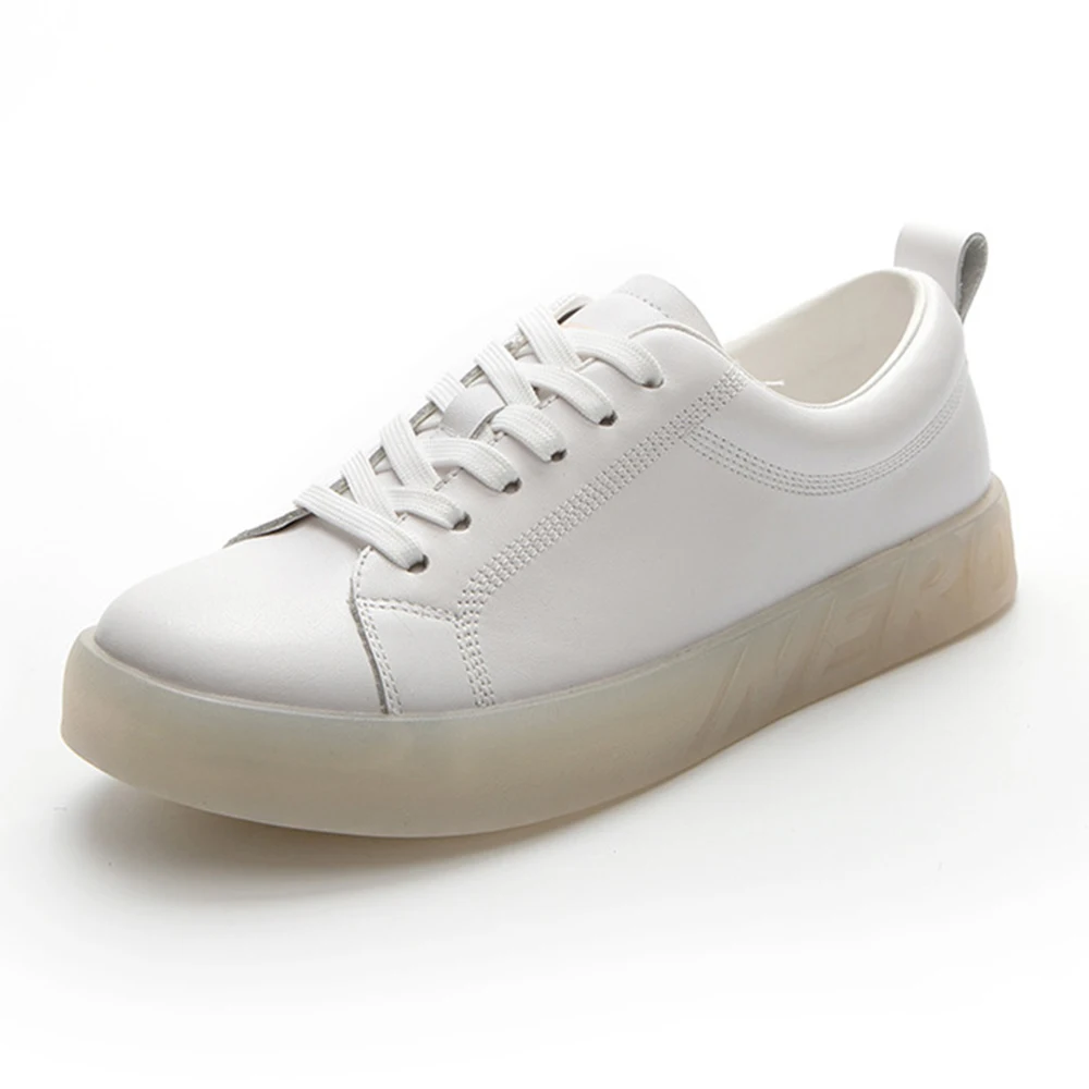 

2022 Flats Sneakers Women Shoes Natural Genuine Leather Flat Platform Shoes Lace Up Casual Footwear Ladies Big Size 40 cx646