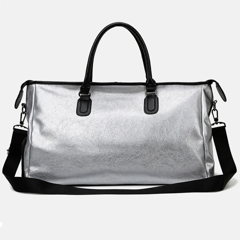 Large capacity foldable travel bag for women sport gym bag large capacity travel golf bag leather carry-on tote weekend bags