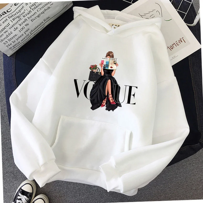 Худи женское флисовое в стиле хип-хоп