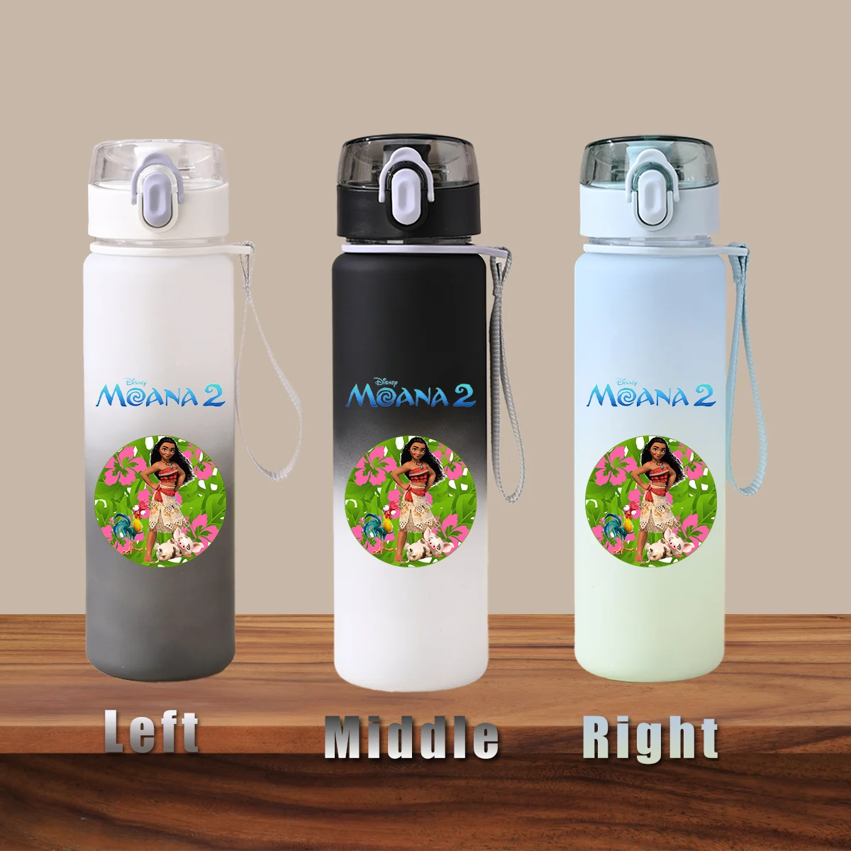 Портативная пластиковая бутылка для воды с градиентом детей