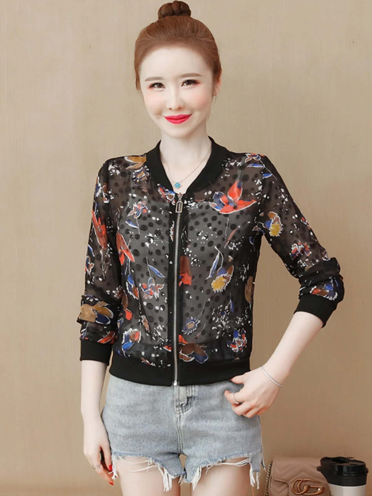 Защитная одежда от солнца женская летняя 2024 новинка свободное шифоновое пальто с