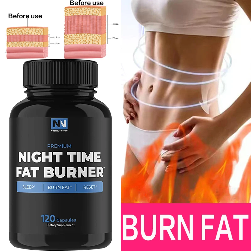 

Nighttime Fat Burner - Weight Loss Supplement, Helps with Metabolic Cleanse, Weight Gain, Sleep Aid, Appetite Suppressant