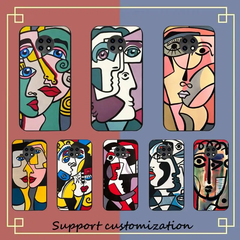 

Picasso Abstract Art Phone Case For Xiaomi Redmi Note 8A 7 5 Note 8pro 8T 9Pro TPU Coque for note 6pro