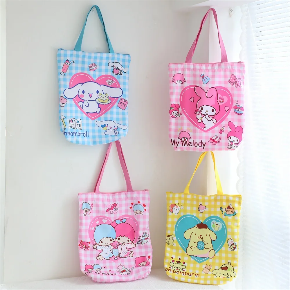 

Kuromi Waterproof Shopping Bag Cartoon Sanrios Student Schoolbag Handbag Shoulder Bag Handbag Grocery Gift For Children