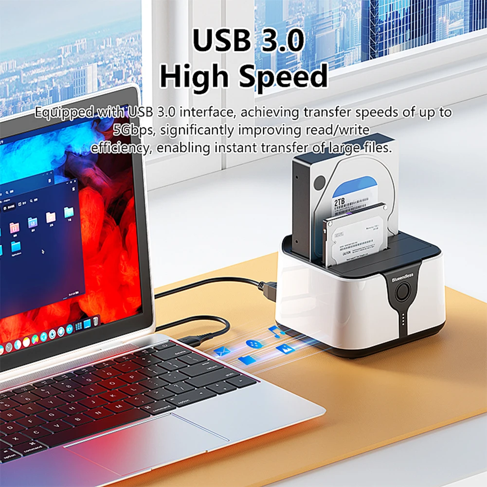 Док-станция USB 3.0 к SATA с двумя отсеками для жесткого диска 20 ТБ X2 2 5 и 3 5-дюймовая