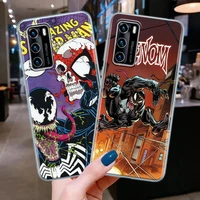 marvel clear silicone phone case for huawei p30 p40 p20 lite p50 pro p smart 2019 soft case cover marvel venom spiderman comics