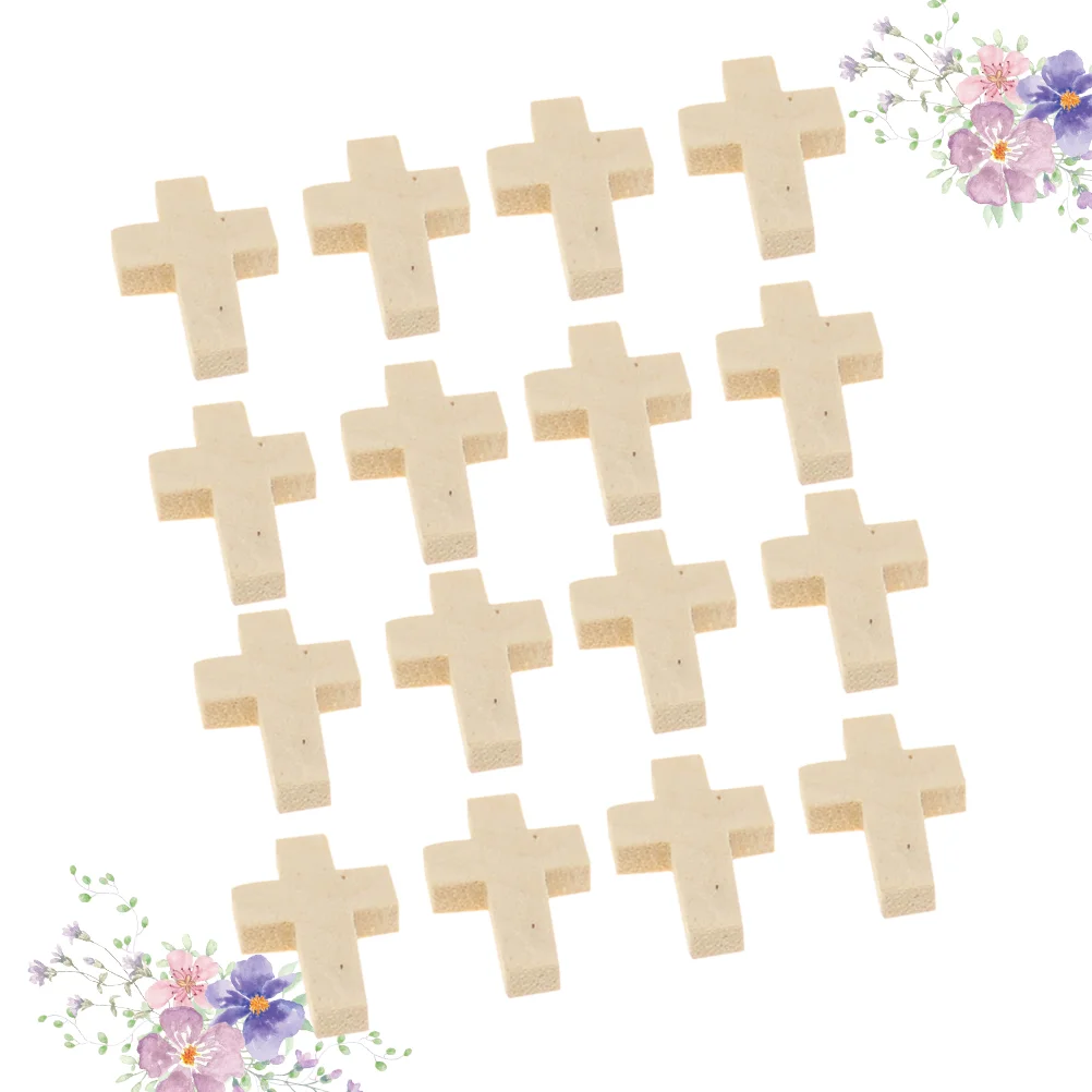 

Cross Beads Charm Wood Pendant Wooden Diy Necklace Crosses Natural Jewelry Crafts Projects Craft Making Accessories Religious
