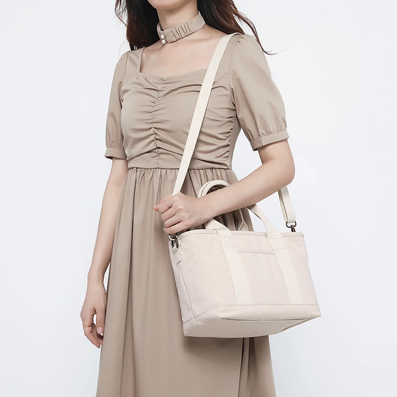 Женская Холщовая Сумка с текстурой вместительная Простая Сумка-тоут на одно