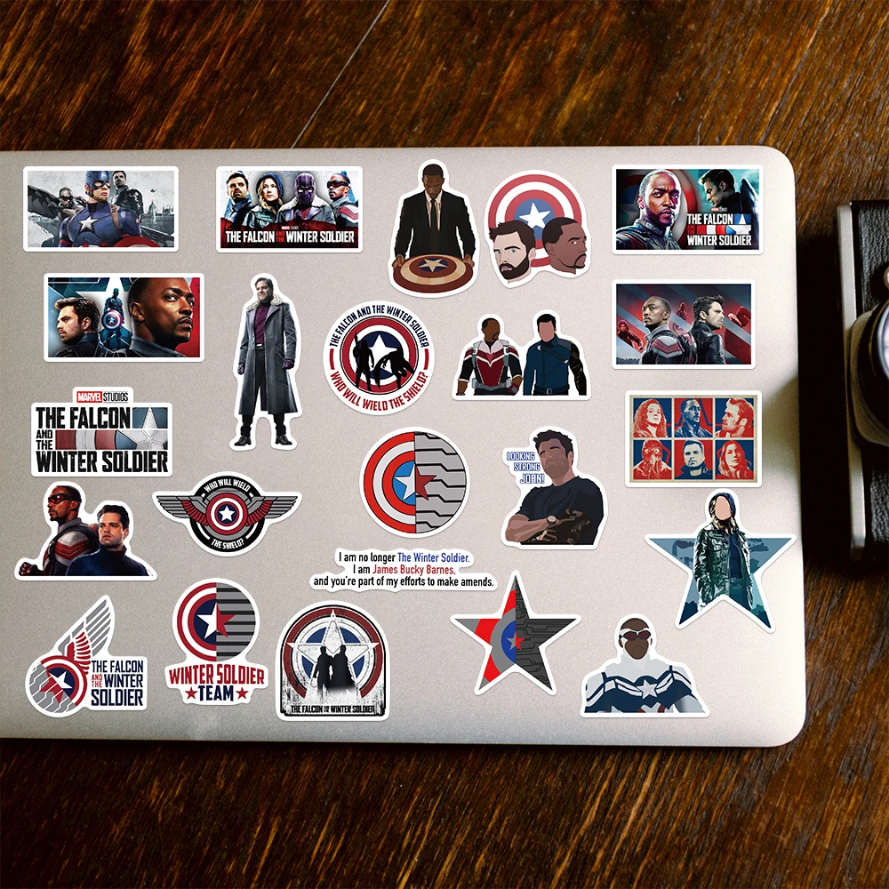 Стикеры для ноутбука телефона скейтборда серии Marvel Legends Мстители Сокол и зимний