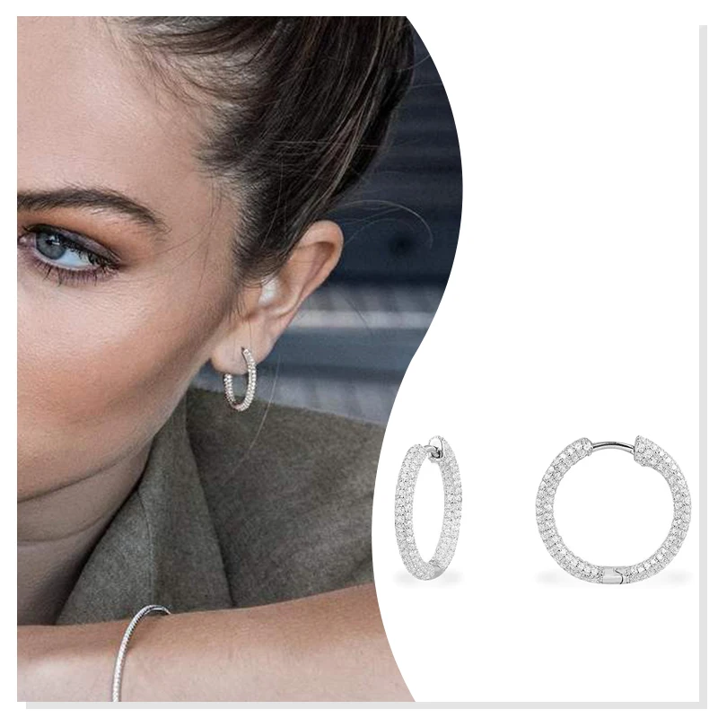 

925 Sterling Silver Zircon Silver Earrings Ring Holiday Gifts 2022 New Fashion Frosty Wind High Quality Luxury Boutique