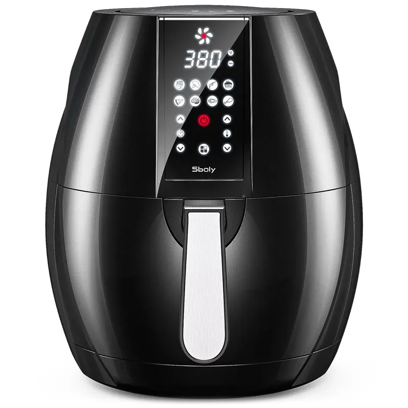 

Air Fryer Oven Combo 8-IN-1 with LCD Digital Screen Nonstick Oil-free Baking Black