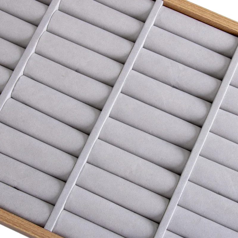 Wooden Ring Bracelet Display Tray Plate Fashion Large Capacity Rings Hair Hoop Sales Display Tray Jewelry Organizer For Women