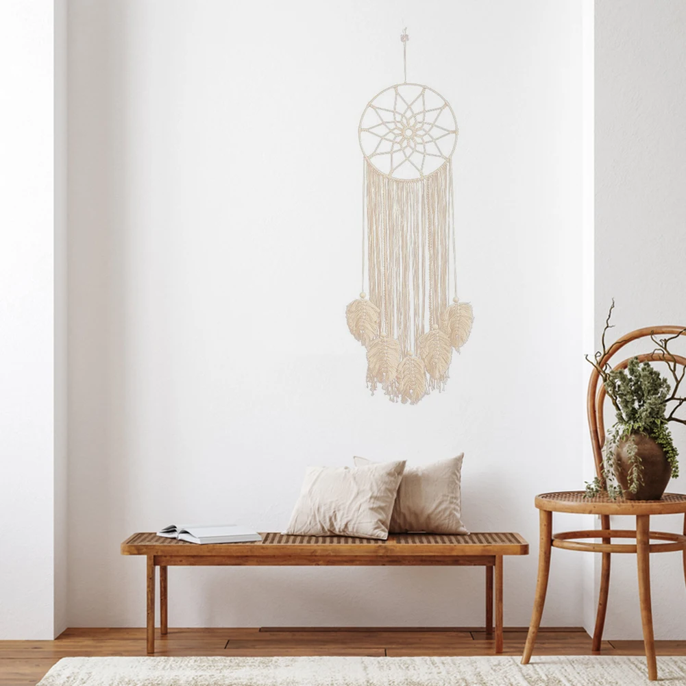 

Handmade Dream Catcher Tapestry Bohemian Dream Catcher Wall Hanging Cotton Dream Catcher Wall Art for Office Bedroom Living Room