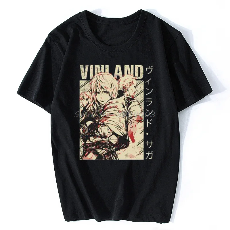 

Мужская футболка Vinland Saga Футболка женская футболка мужские хлопковые футболки топы хип-хоп Уличная одежда с мотивами из аниме Harajuku