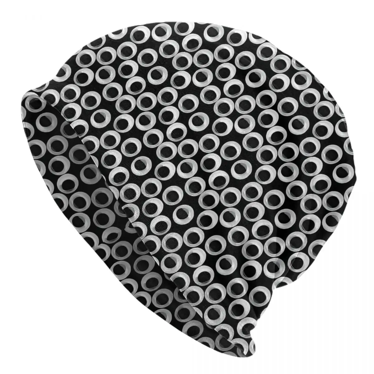 

Bonnet Hats Men Women's Googly Eye Pattern Black Cap Hip Hop Skullies Beanies Caps