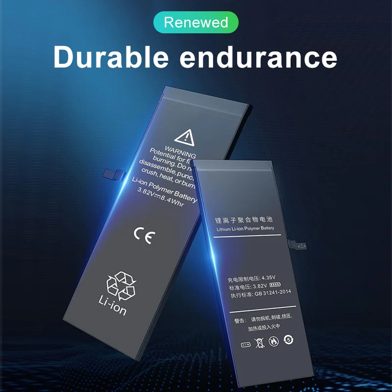 new zero cycle high quality for iphone 6s 6 5s 5 4 4s 7plus 8plus se xr 6plus x xs 11 pro max mobile phone battery tools sticker free global shipping