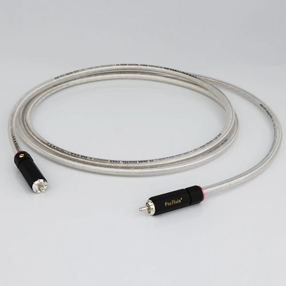 

High Quality 75Ohms Digital Coaxial Cable Thick Conductor Dual Shielding SPDIF Cable For TV HiFi Audio DAC