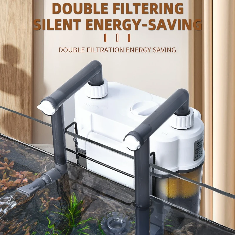 Внешний бесшумный фильтр для аквариума настенный с ведром маленький внешний