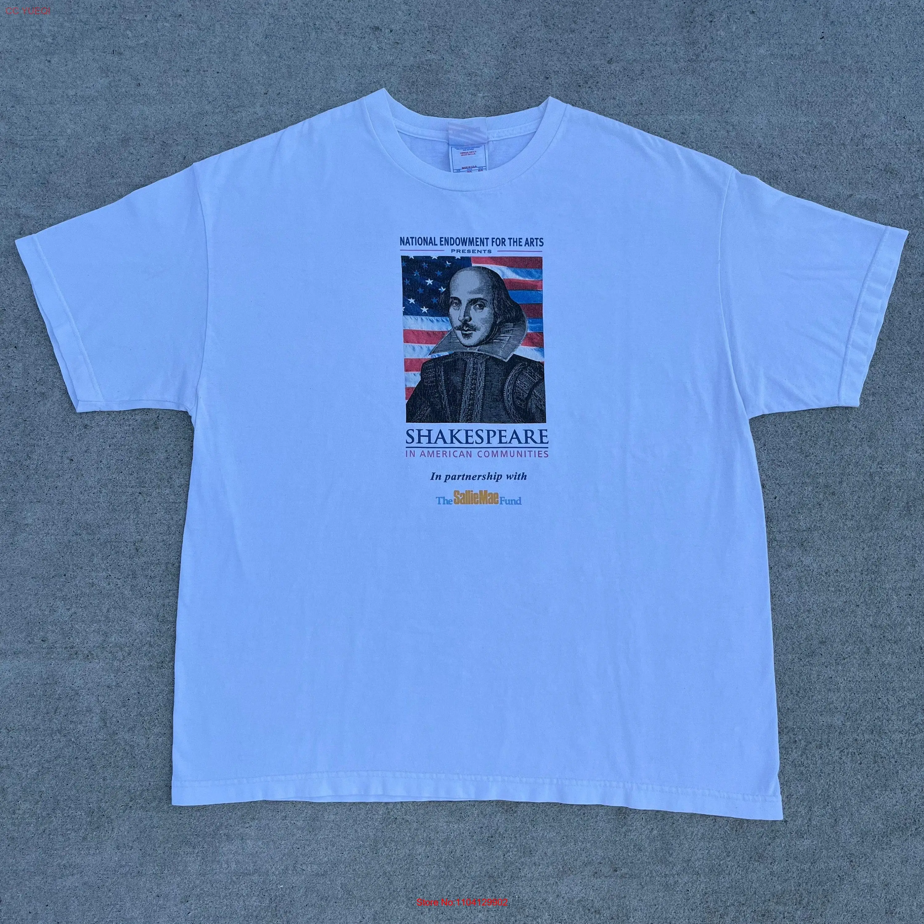 Футболка Willam Shakespeare 90-х годов с длинными или короткими рукавами