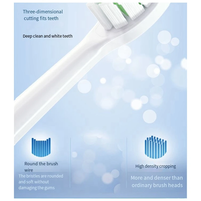 4 Replacement Brush Heads For HX6064 HX6930 HX6730 Sonic Electric Toothbrush Vacuum Black Diamond Bright Easy Install