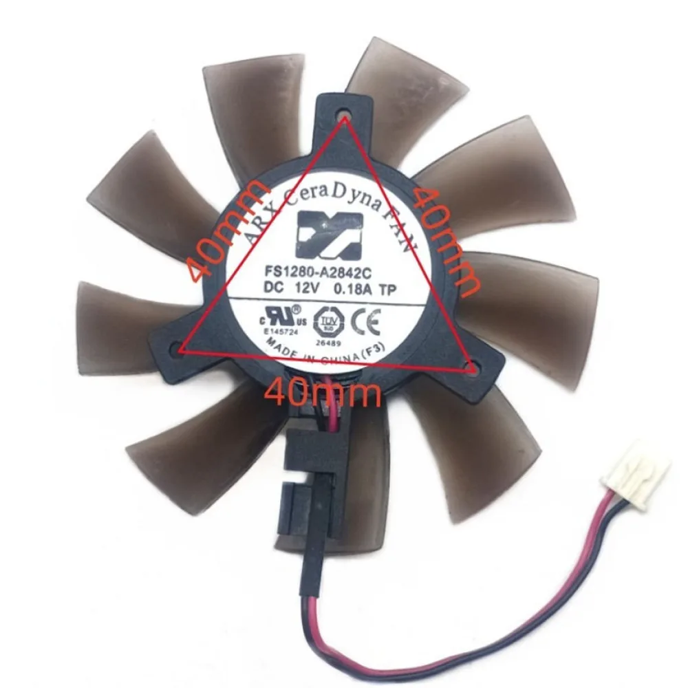 ​ Для FS1280-A2842C 12 В бесшумный охлаждающий вентилятор для видеокарты шаг отверстия