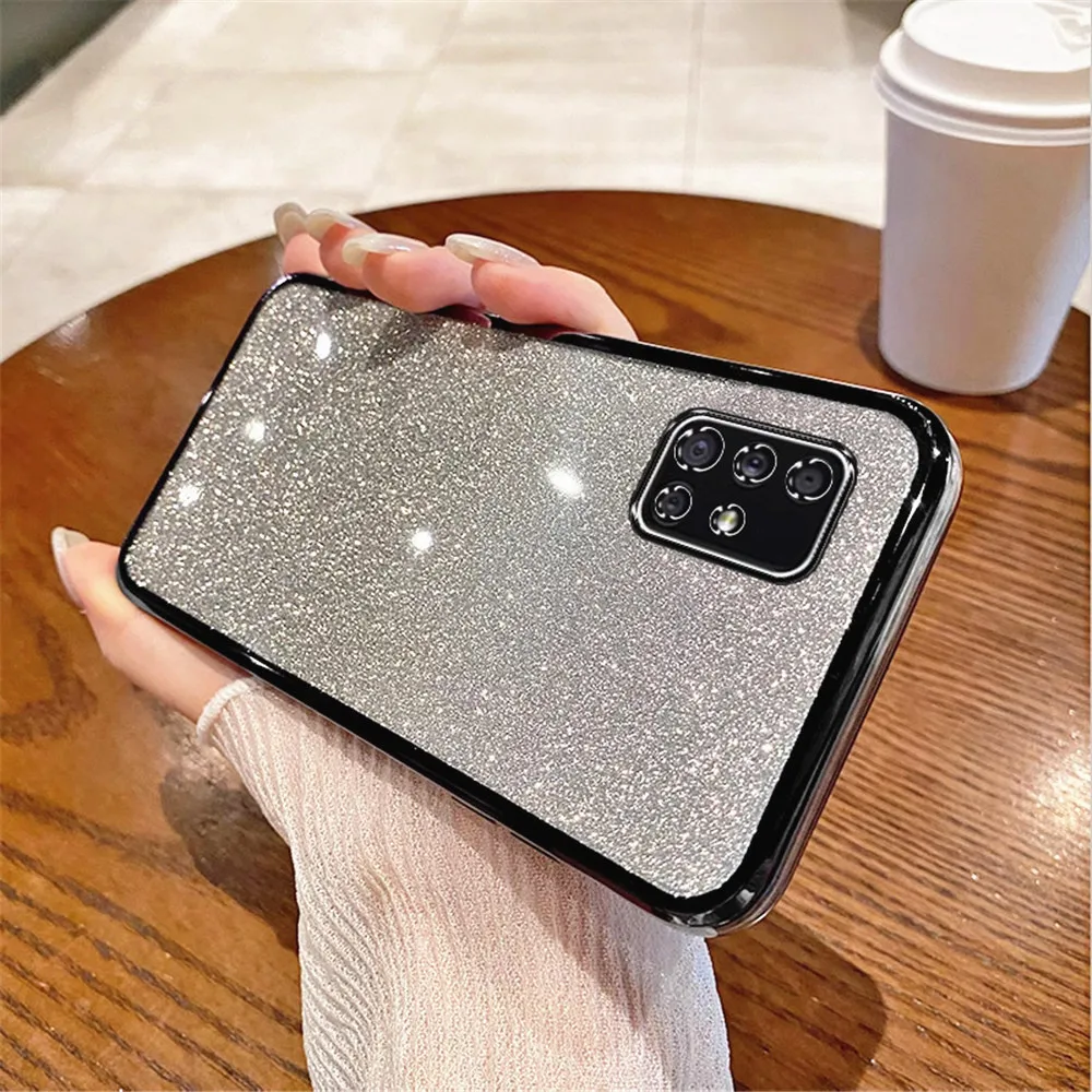 Фото A 51 71 31 21s Градиентный блестящий чехол для телефона Samsung Galaxy A51 A71 A31 A21S A20 A30 A50 A70 A7 2018 A20S Мягкий силиконовый чехол №3