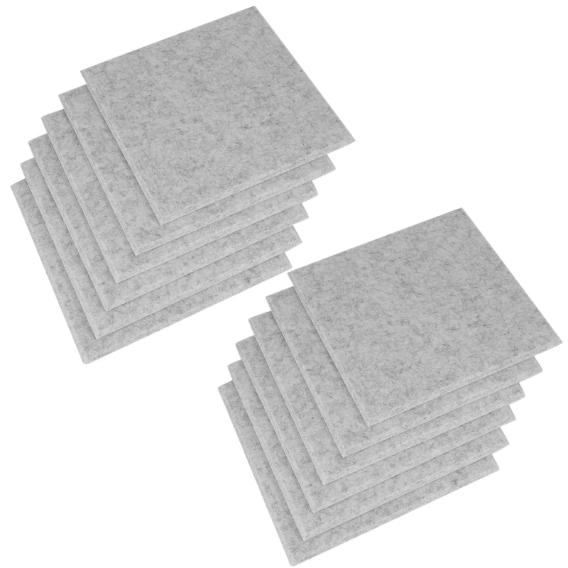 

HOT 12PCS Acoustic Absorption Panel 12 Inch X 12 Inch X 0.4 Inch Sound Proof Padding For Echo Bass Isolation