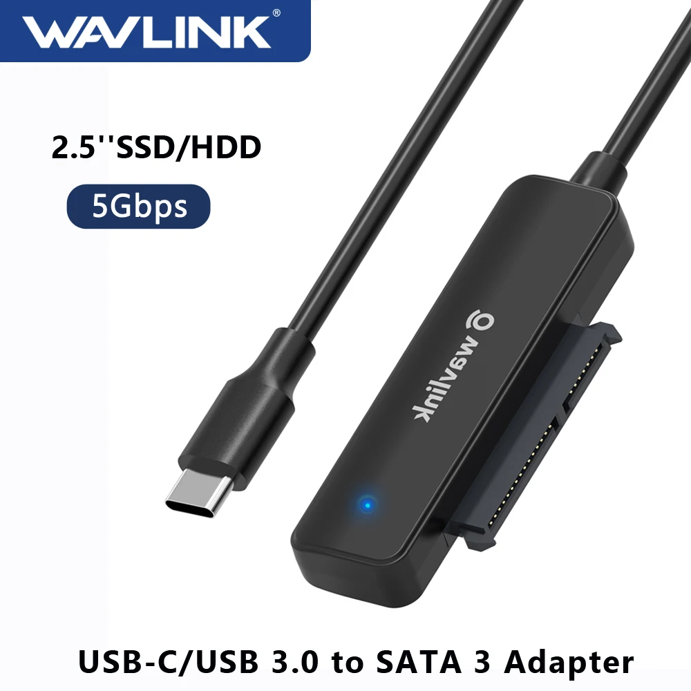 Wavlink USB C SATA 3 кабель Sata к 0 адаптер до 5 Гбит/с Поддержка 2 дюйма внешний SSD HDD жесткий