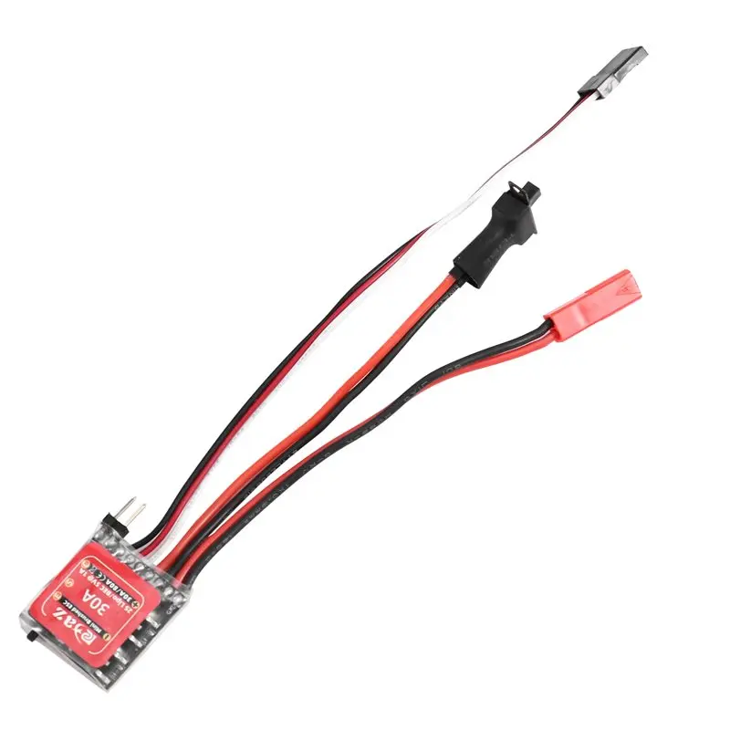 A49K-2X Micro-ESC 30A, электронный регулятор скорости для коллекторных двигателей, 2S 4-8В, для DIY миниатюрных радиоуправляемых моделей 116, 118, 124 (автомобили, лодки, танки), с разъемом JST (art.: 3920dc6cbfec3) - 3920dc6cbfec3